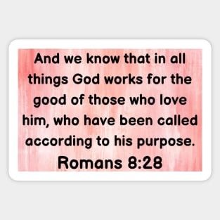 Bible Verse Romans 8:28 Sticker